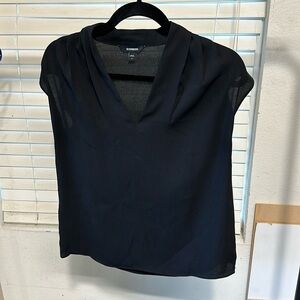 Express Short Sleeve Black Blouse